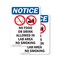 Signmission No Food Or Drink Allowed, 7 in W x Rectangle, Plastic OS-2PACK-NS-P-710-V-14579 - alternate 1